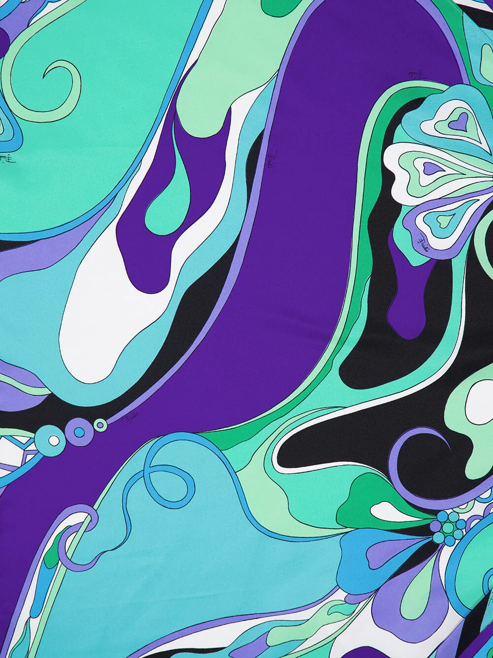 Green and Lilac Halter Silk Twill Top - Image 4
