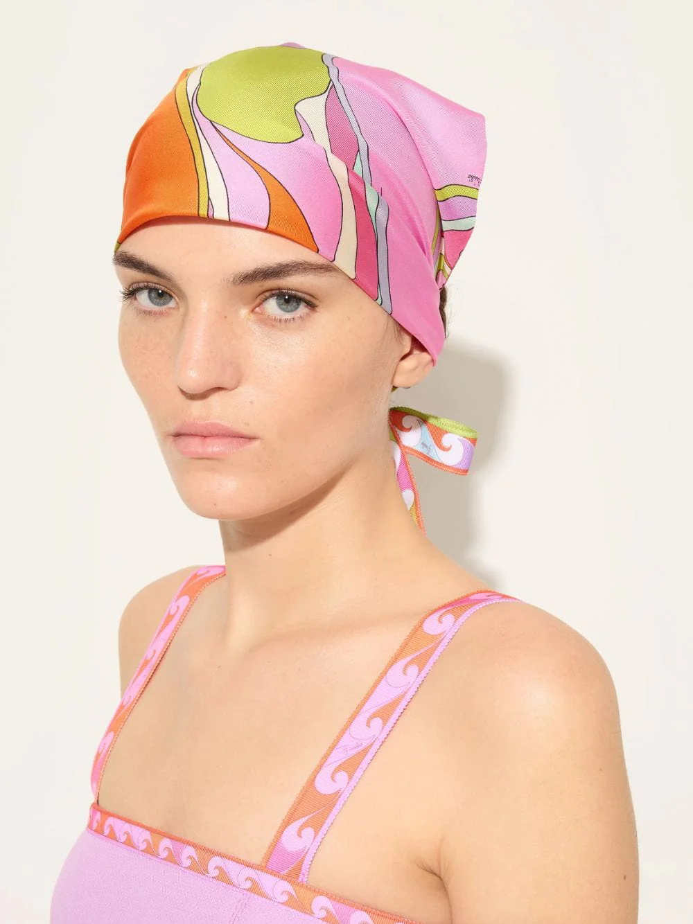 Orchidee Print Silk Bandana - Image 2