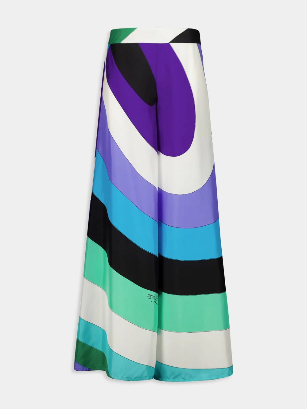 Iride Print Silk Wide-Leg Trousers - Image 2