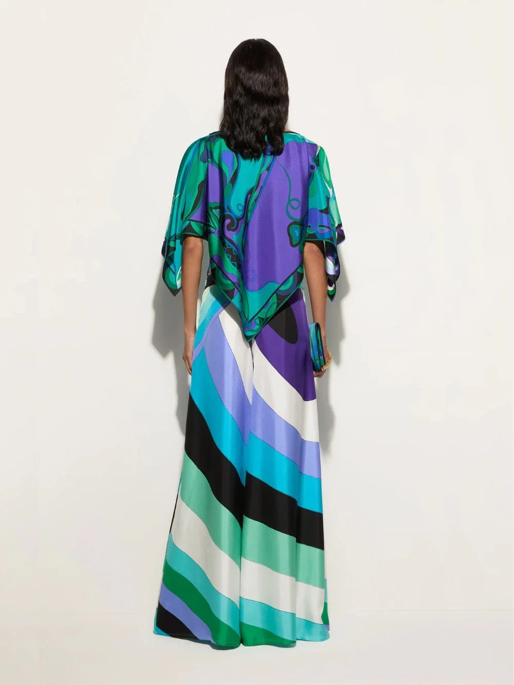 Iride Print Silk Wide-Leg Trousers - Image 3