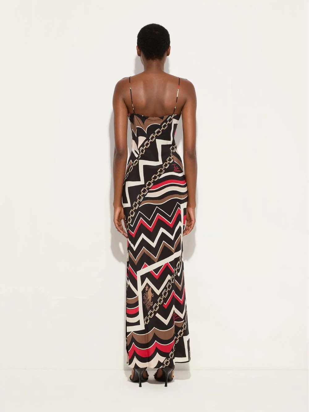 Istrice Print Long Silk Dress - Image 3