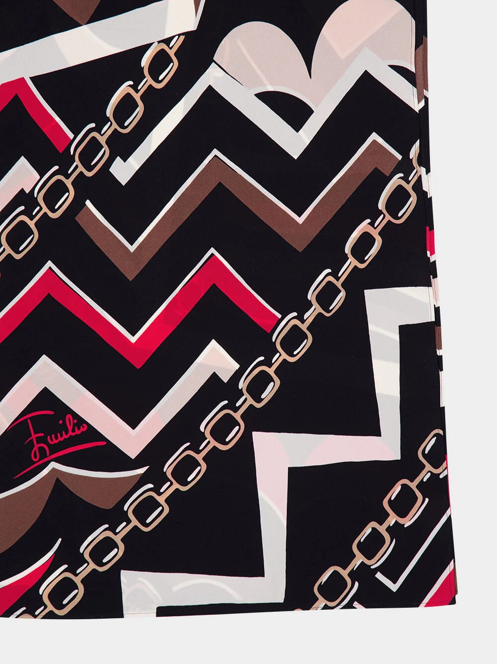 Istrice Print Long Silk Dress - Image 7
