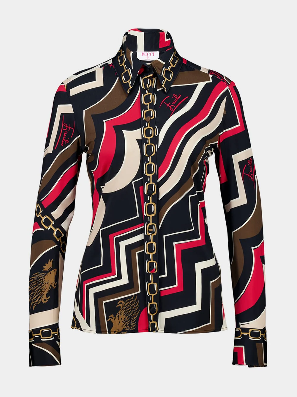 Istrice Print Long-Sleeved Jersey Shirt