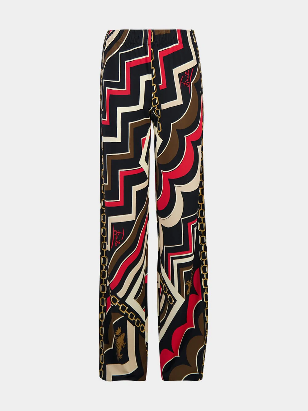 Istrice Print Straight-Leg Trousers