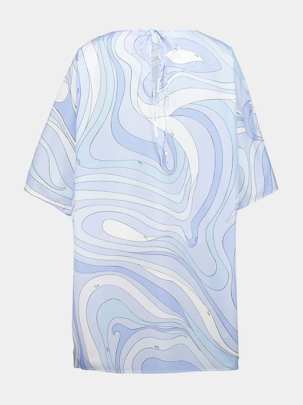 Pale Blue Print Cotton Kaftan - Image 2
