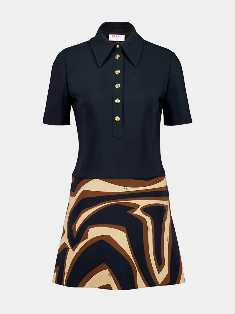 Labirinto Print Short Dress - Image 2