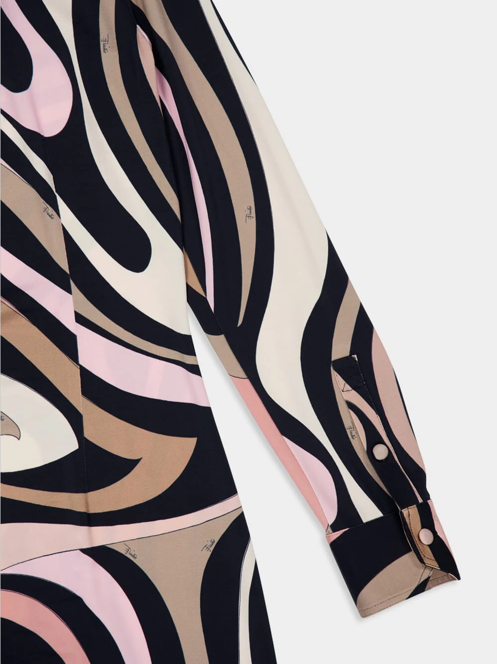 Marmo Print Long Fitted Dress - Image 6