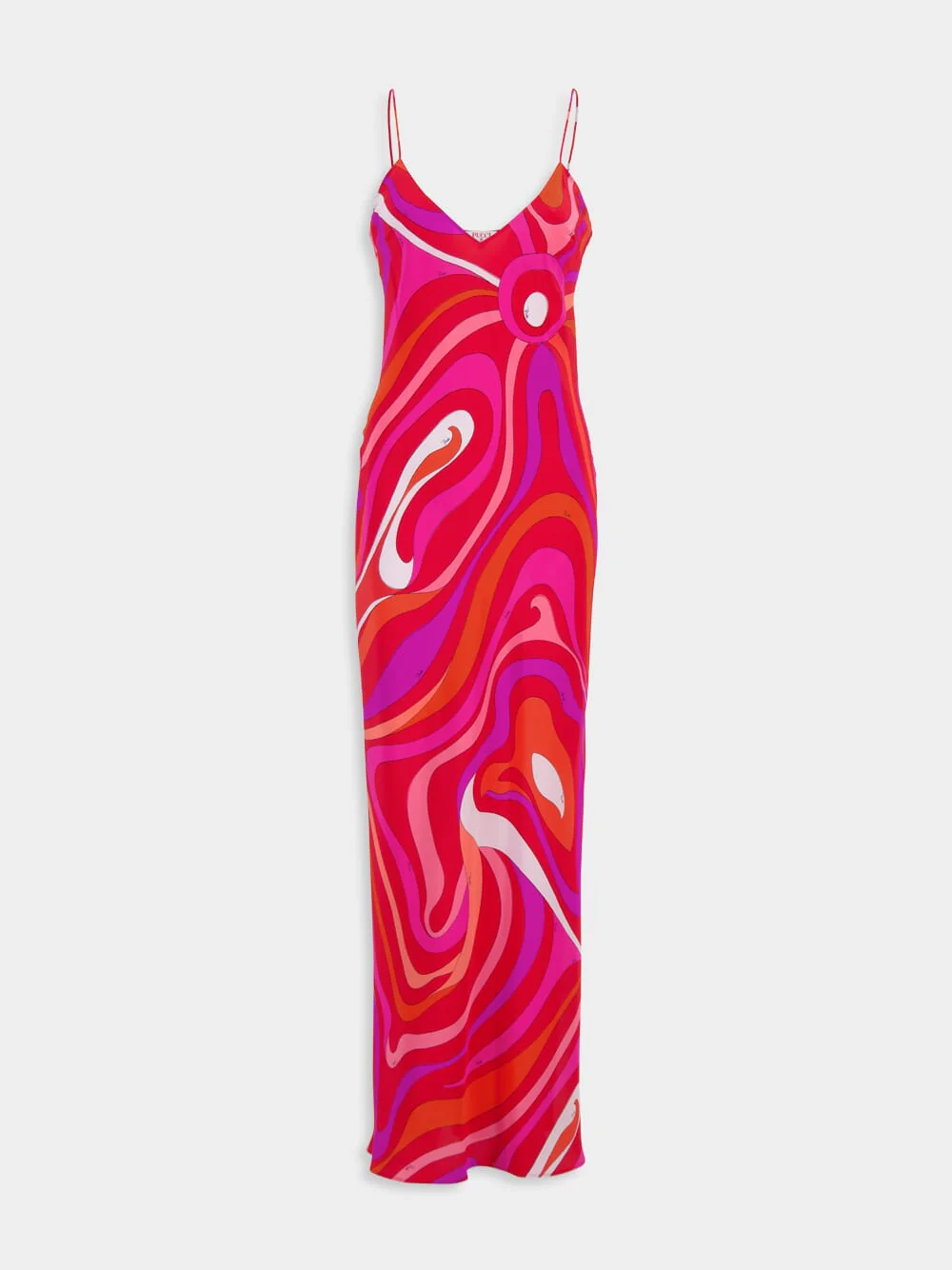 Marmo Print Silk Maxi Dress