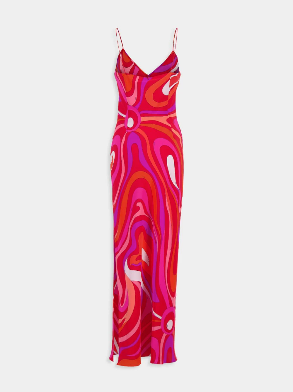 Marmo Print Silk Maxi Dress - Image 3