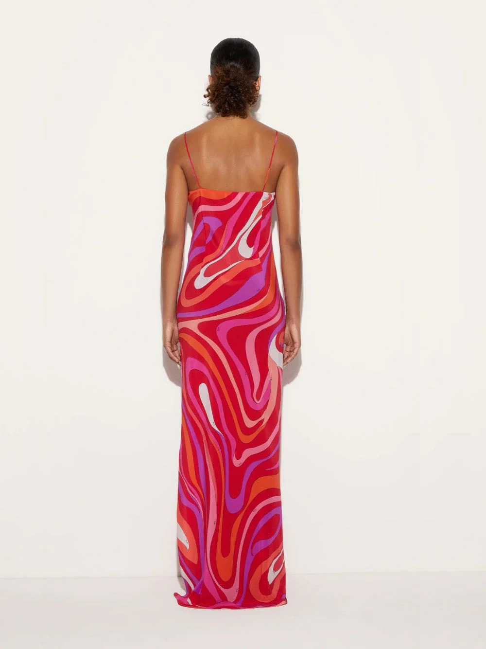 Marmo Print Silk Maxi Dress - Image 4