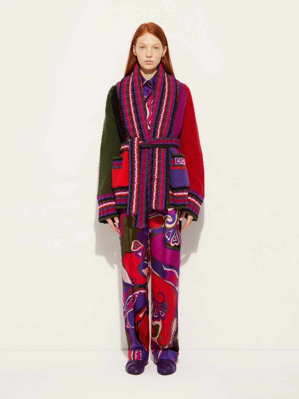 Oversized Colorblock Cardigan - Image 2