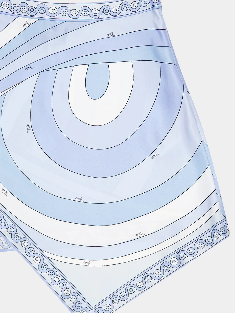 Pale Blue Iride Silk Scarf Skirt - Image 3
