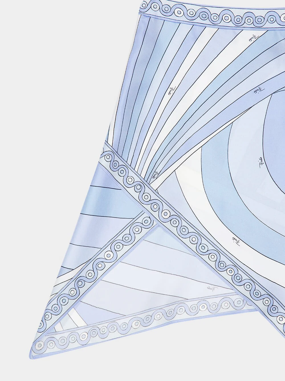 Pale Blue Iride Silk Scarf Skirt - Image 4