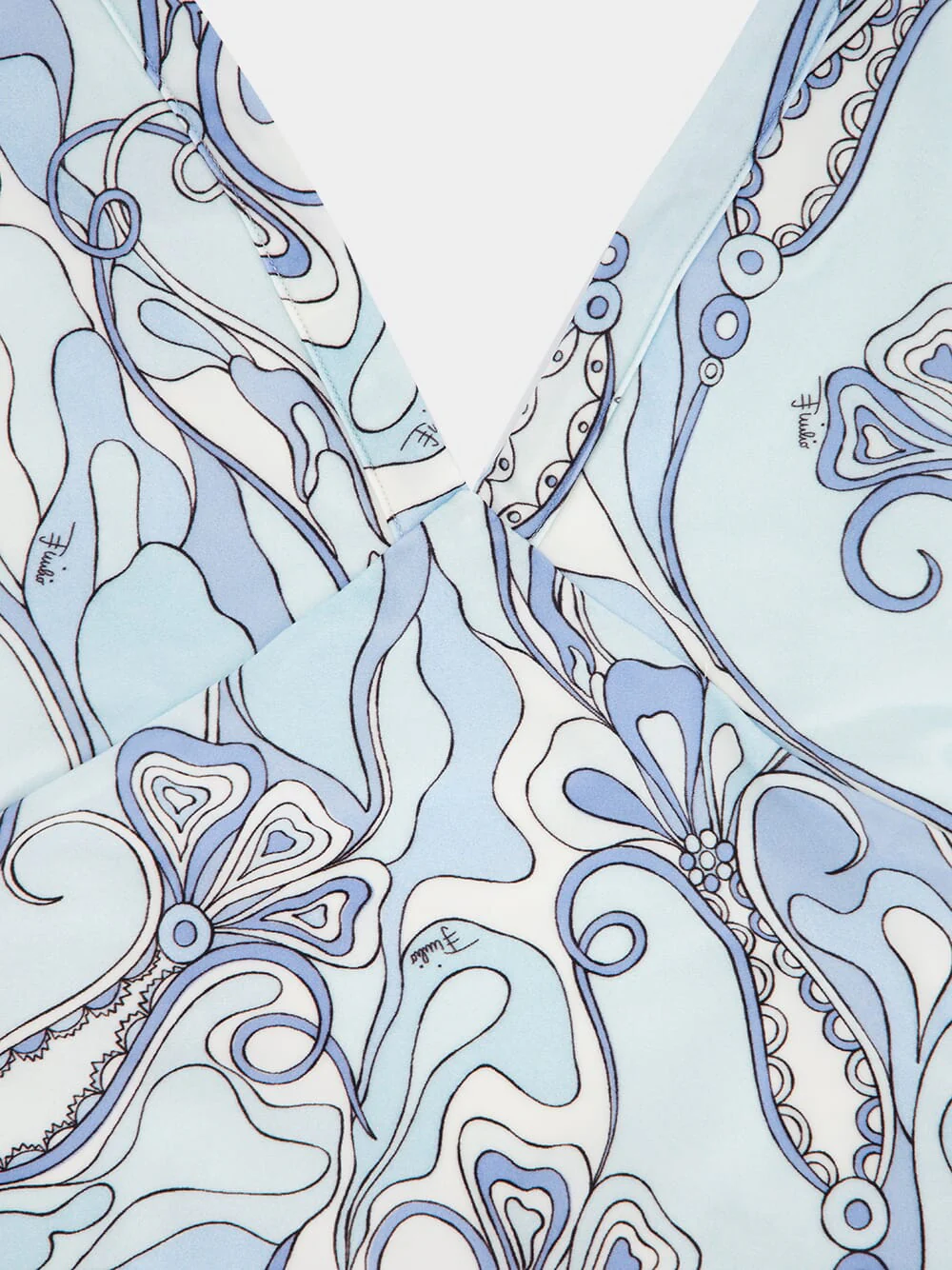 Pale Blue Orchidee Print Swimsuit - Image 5