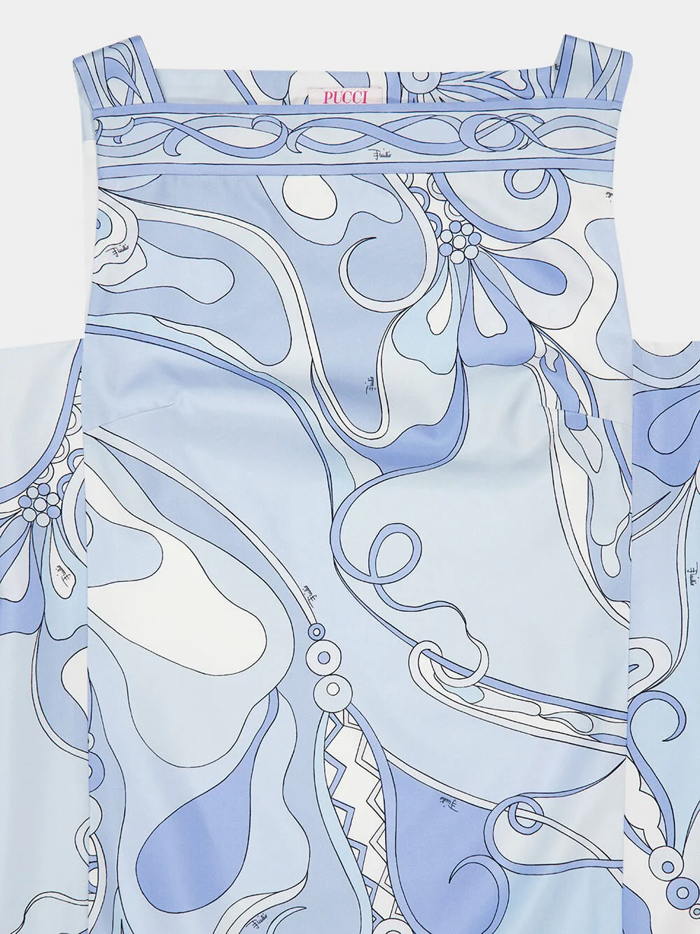 Pale Blue Orchidee Silk Mini Dress - Image 5
