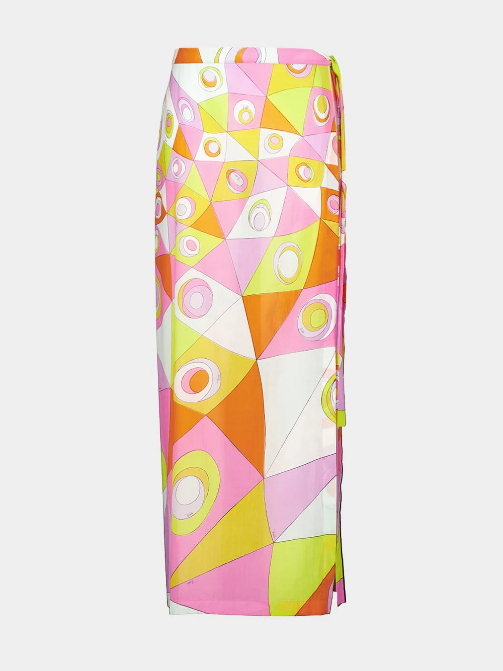 Occhi Print Cotton Sarong Skirt