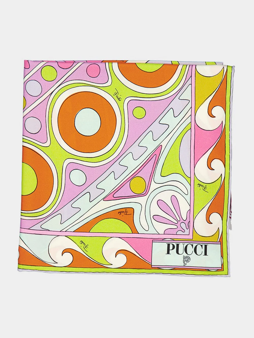 Soleil Print Silk Carré Scarf - Image 3