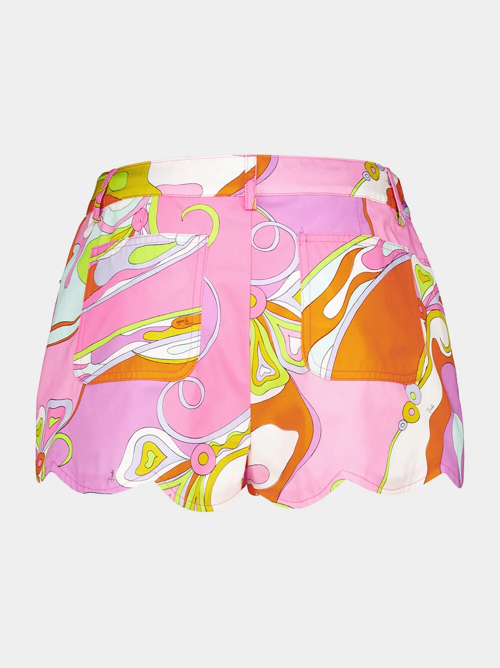 Orchidee Print Scallop Shorts - Image 4