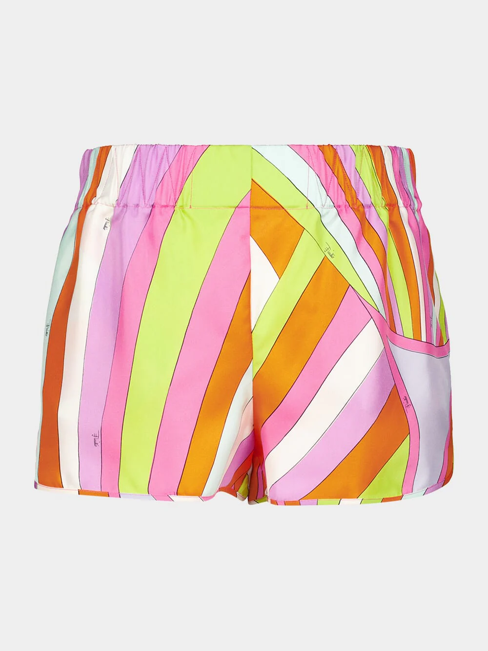 Iride Print Silk Shorts