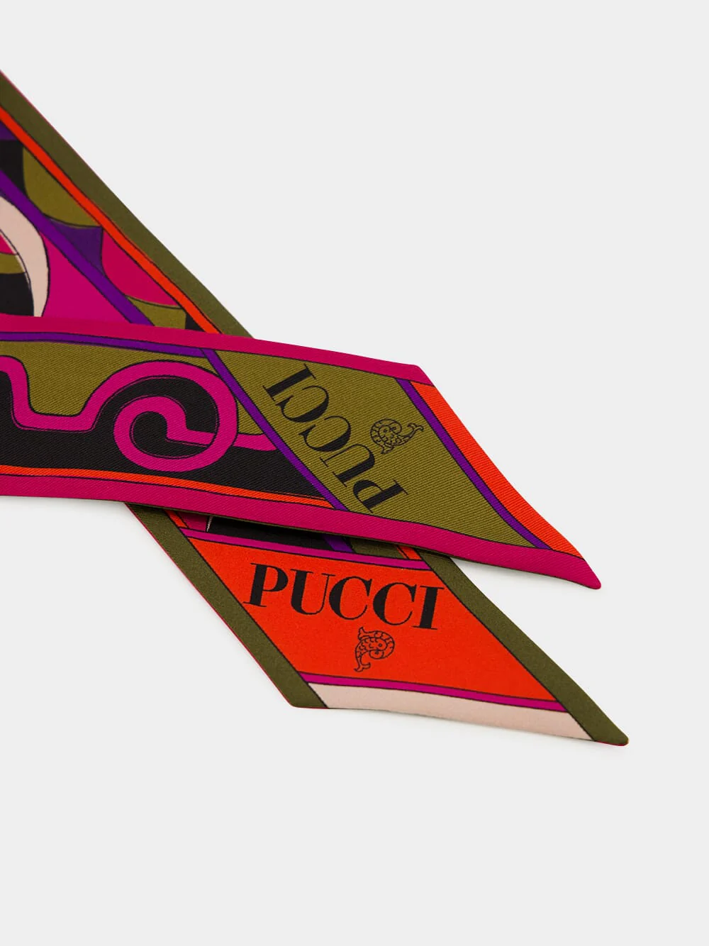 Silk Foulard in Astro and Rhombi Print - Image 3