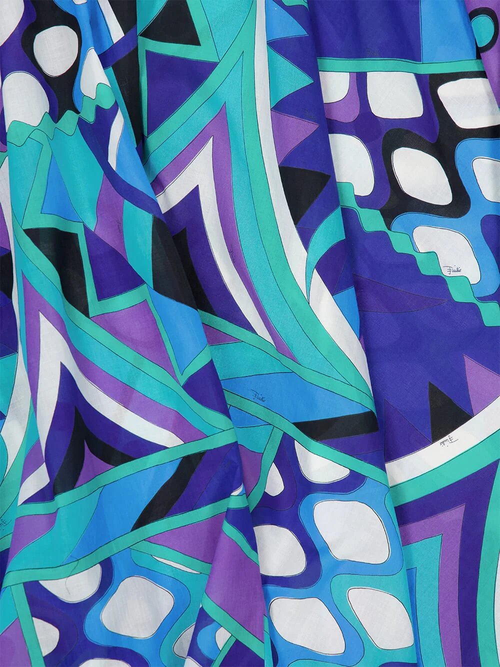 Turquoise and Blue Vivara Print Skirt - Image 6