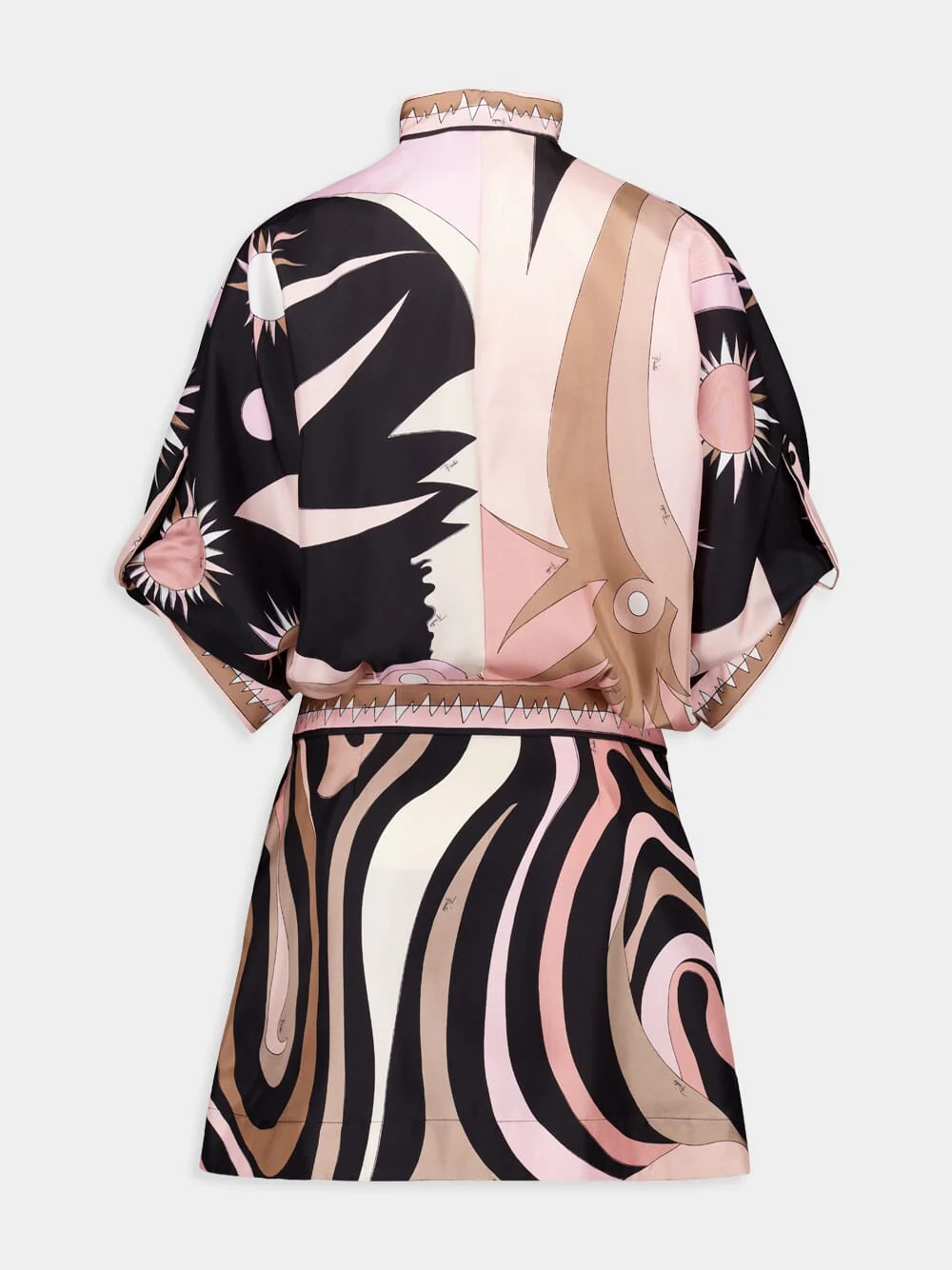 Stella Print Asymmetric Sleeve Mini Dress - Image 3