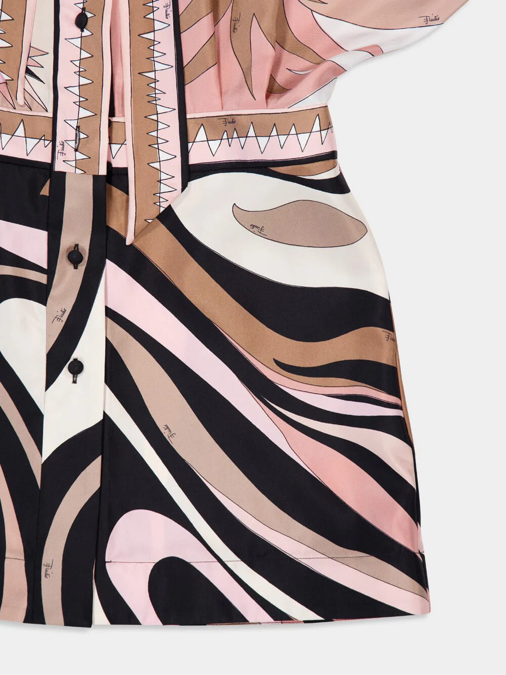 Stella Print Asymmetric Sleeve Mini Dress - Image 5