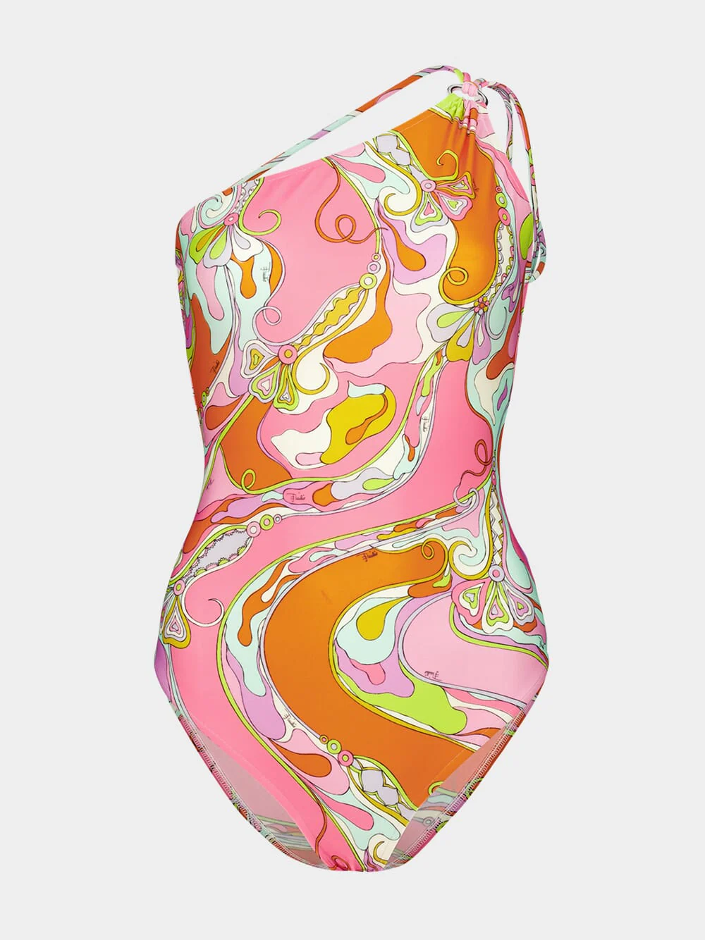 Orchidee Print One-Shoulder Swimsuit