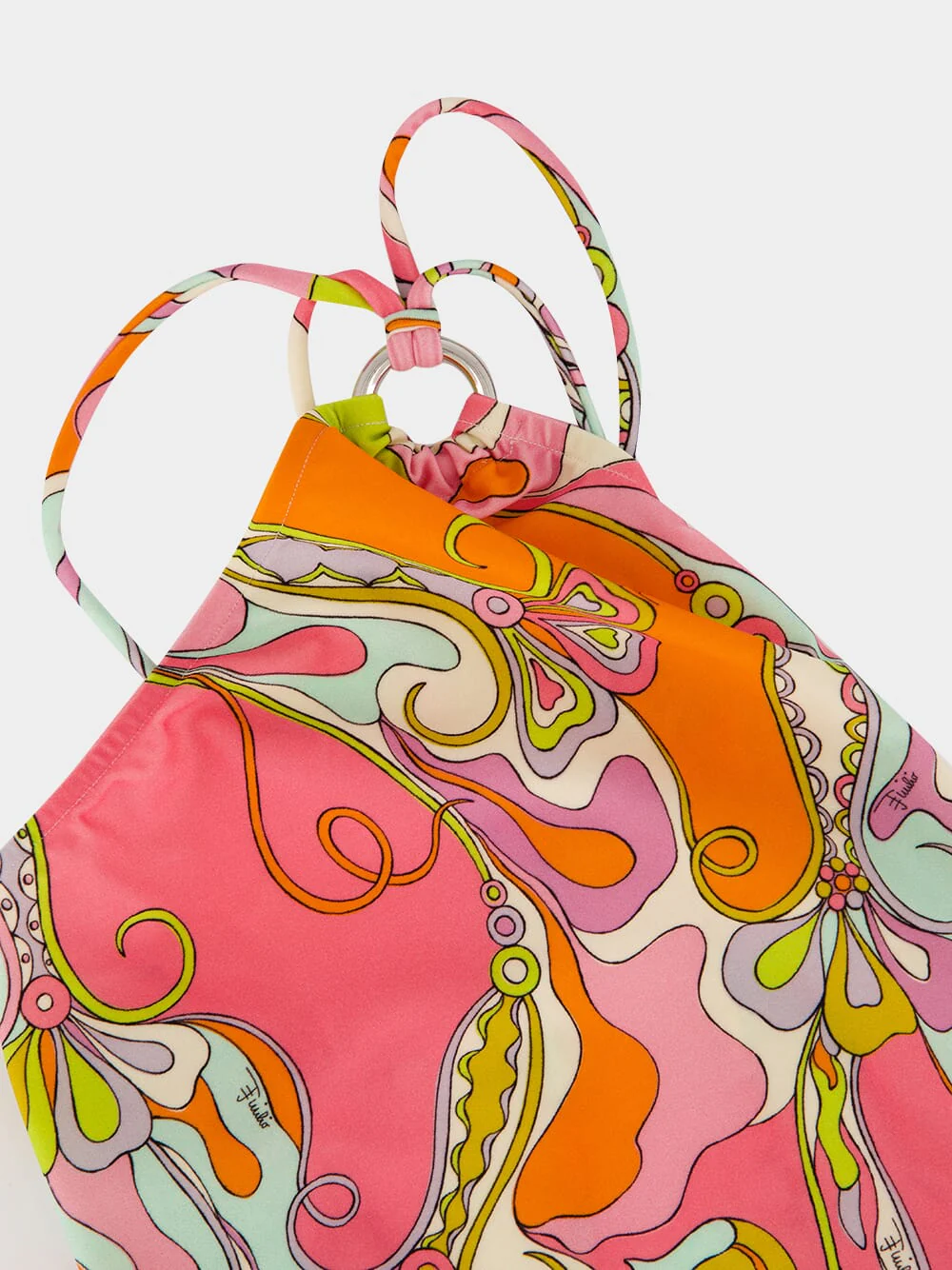 Orchidee Print One-Shoulder Swimsuit - Image 4