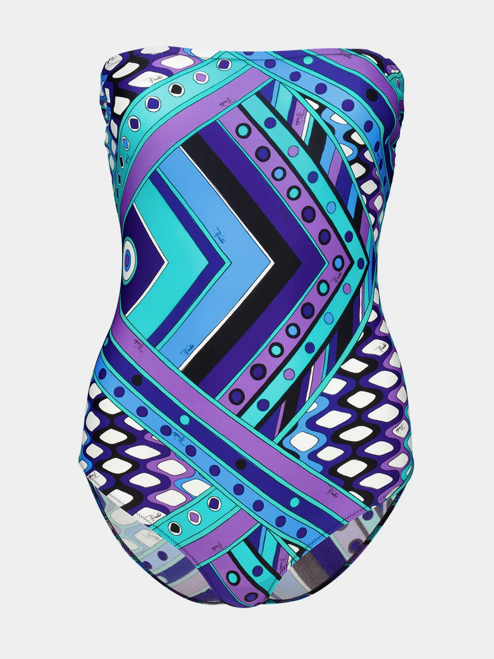Turquoise and Blue Vivara Print Swimsuit