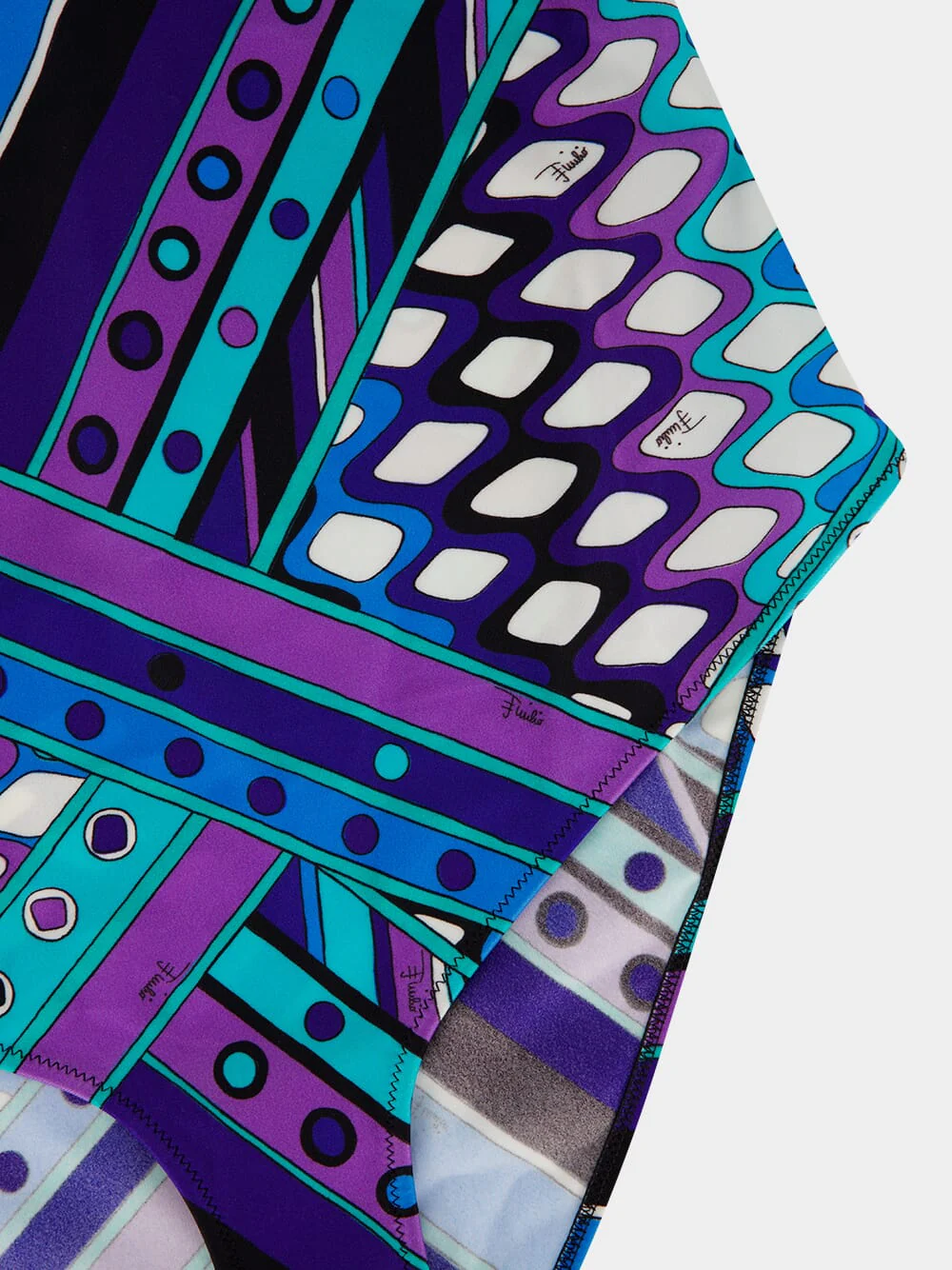 Turquoise and Blue Vivara Print Swimsuit - Image 3