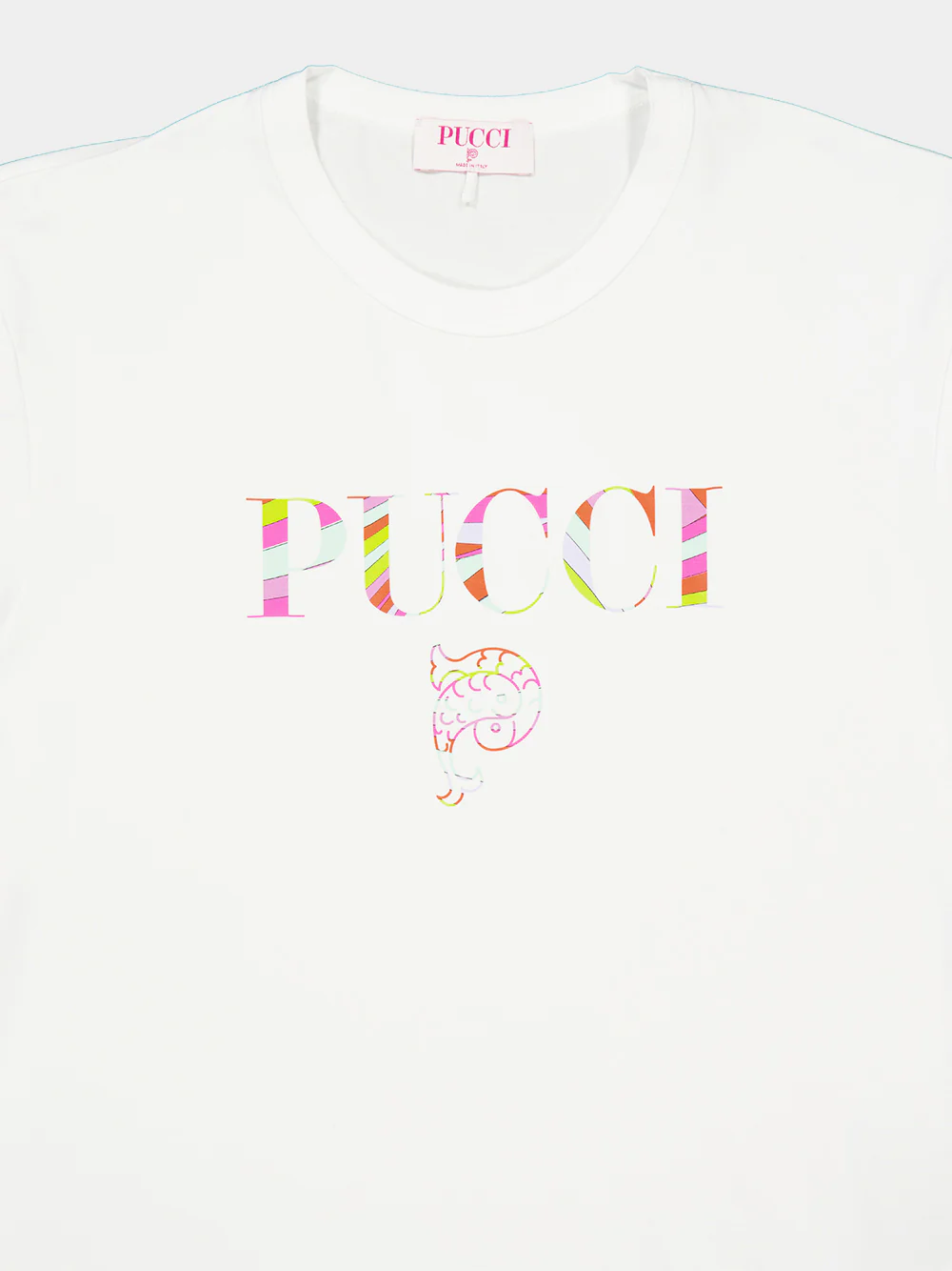 White Viscose Logo T-Shirt - Image 3
