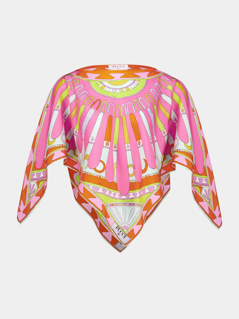 Soleil Print Silk Kaftan Top - Image 2