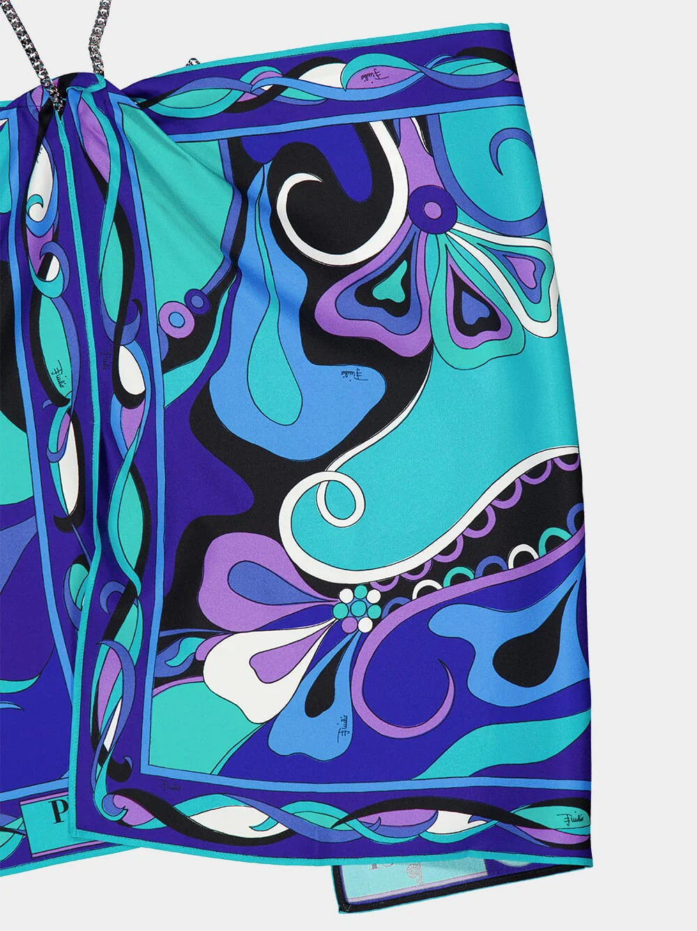 Turquoise and Blue Orchidee Chain Top - Image 4
