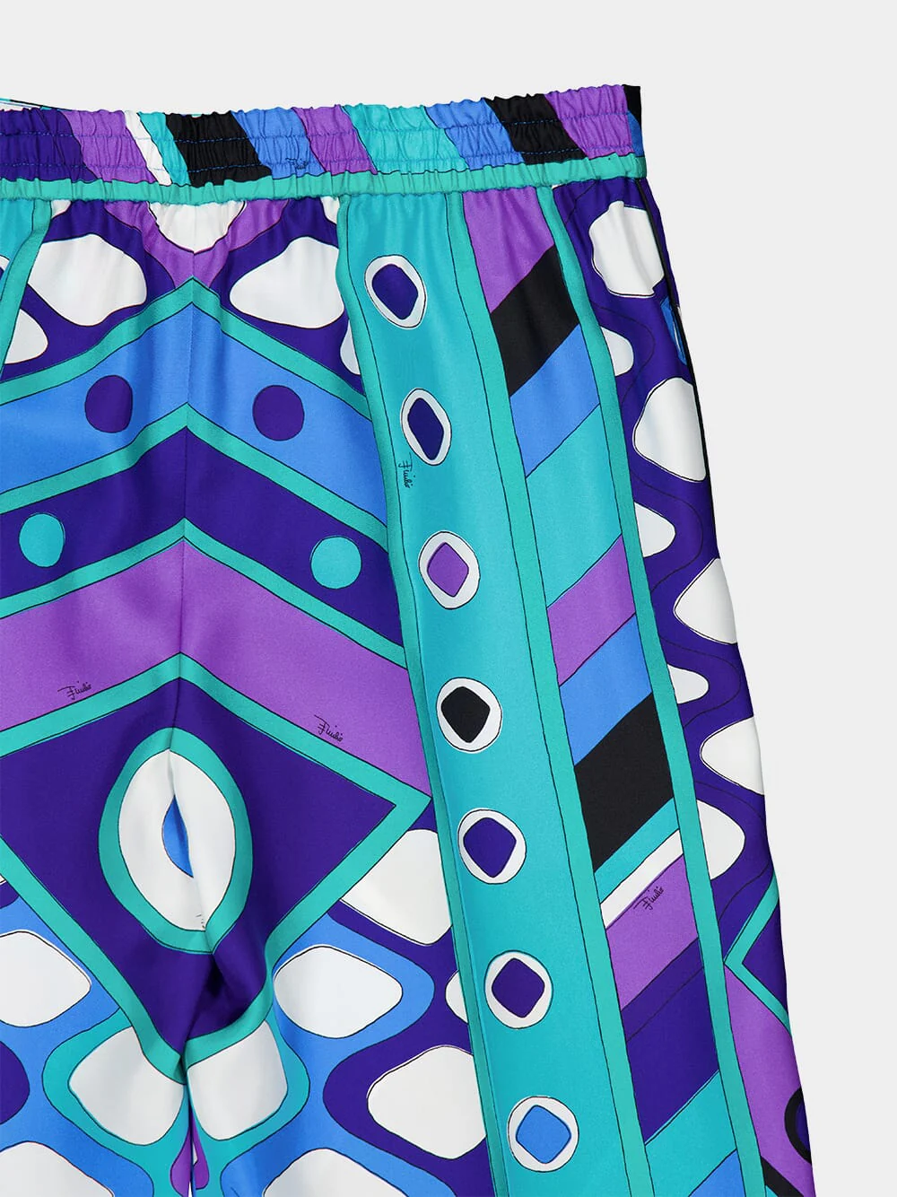Turquoise and Blue Vivara Silk Pants - Image 4