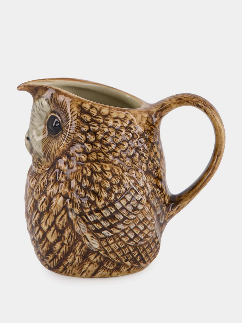 Brown Tawny Owl Ceramic Jug