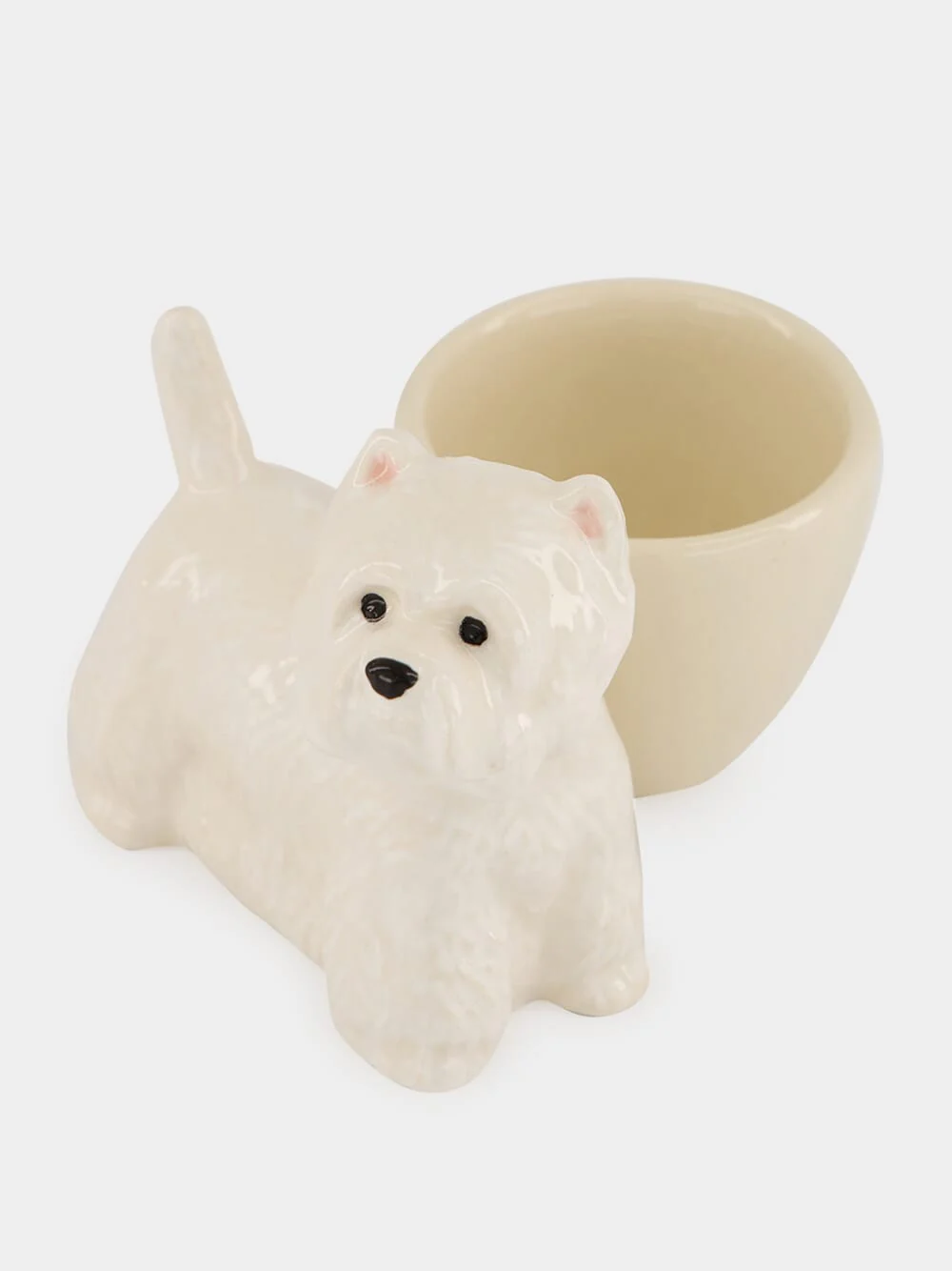 White Westie Ceramic Egg Cup - Image 2
