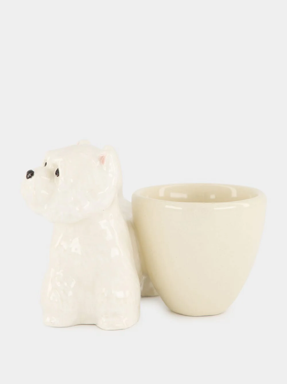 White Westie Egg Cup
