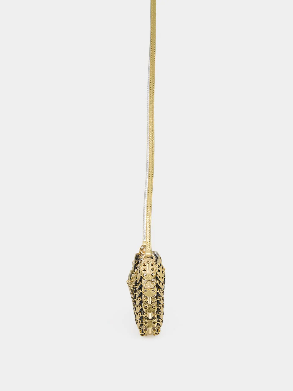 1969 Flip Gold and Silver Leather Crossbody Bag - Image 4