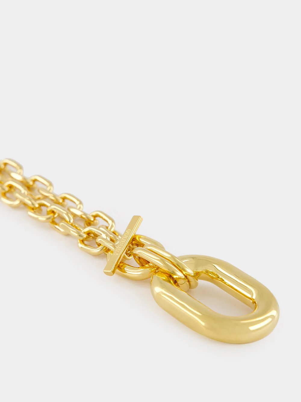 Gold-Tone XL Link Necklace with Pendant - Image 3