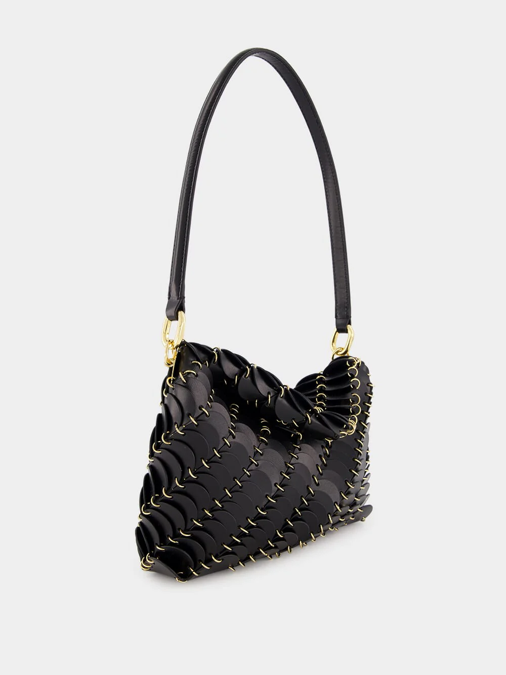 Black Calfskin Paco Shoulder Clutch - Image 3