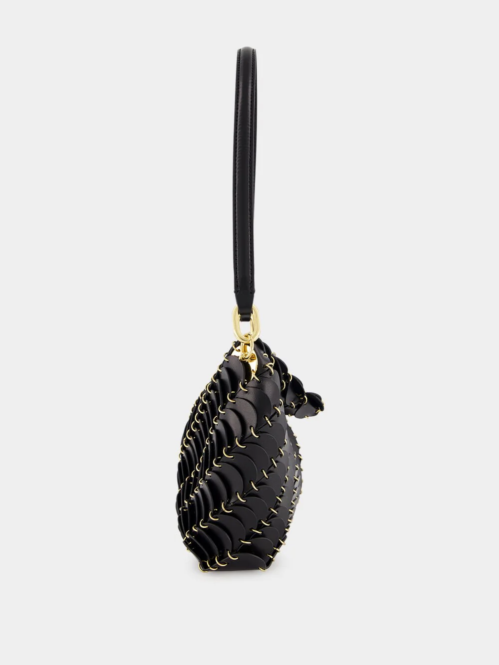 Black Calfskin Paco Shoulder Clutch - Image 4