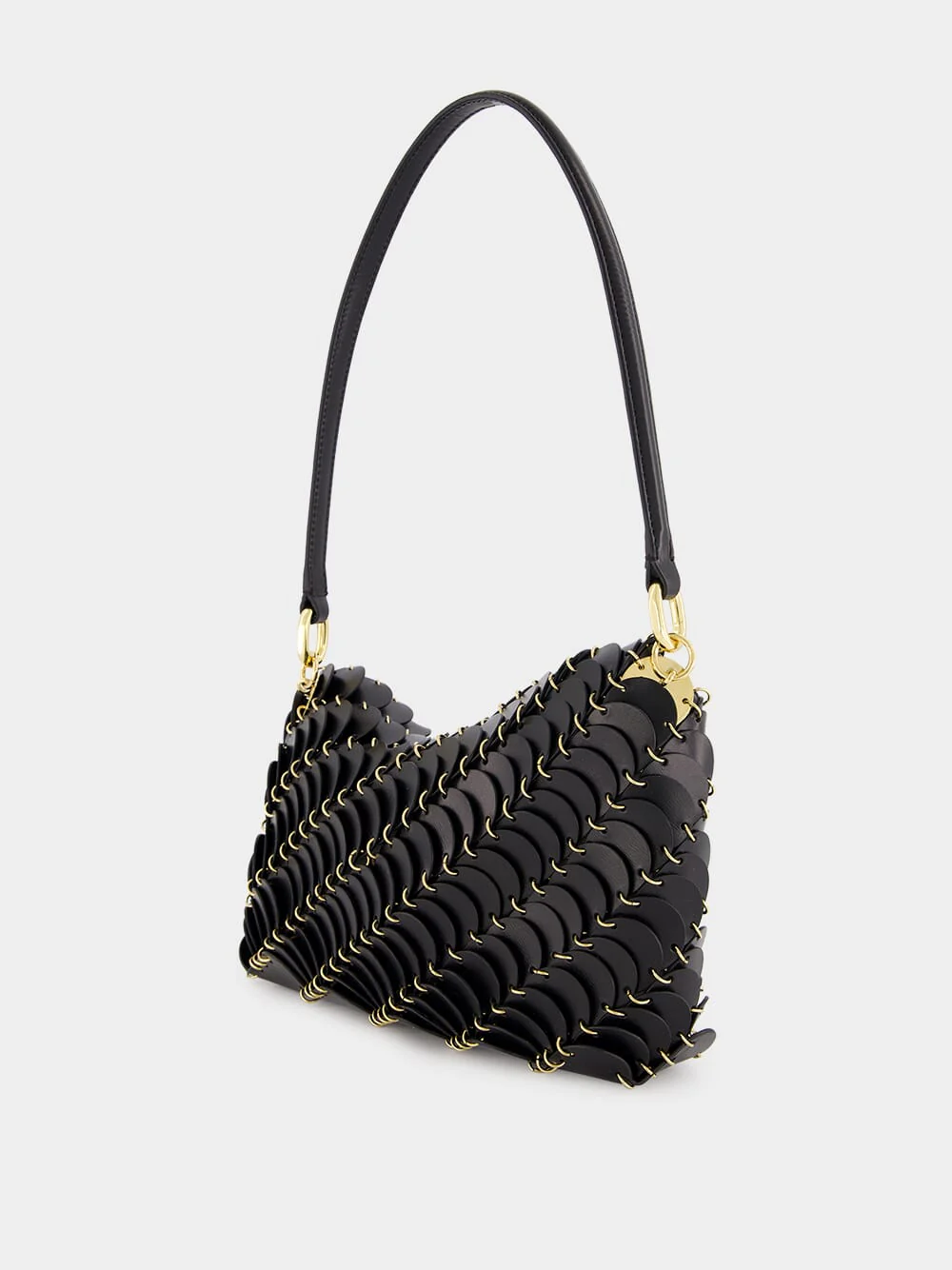 Black Calfskin Paco Shoulder Clutch - Image 5