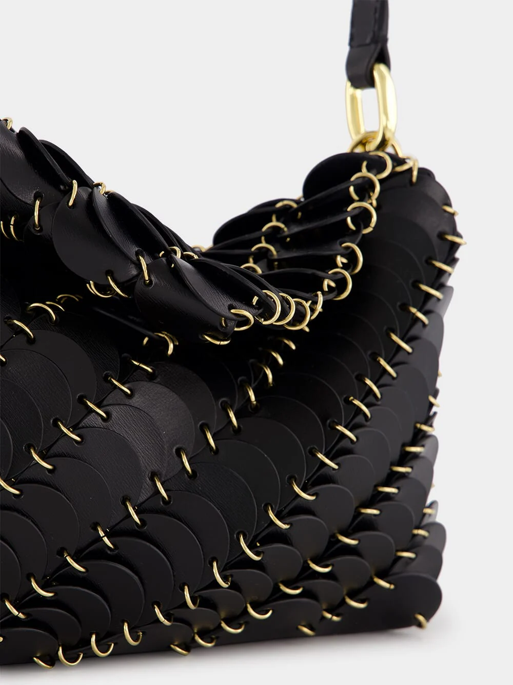 Black Calfskin Paco Shoulder Clutch - Image 7