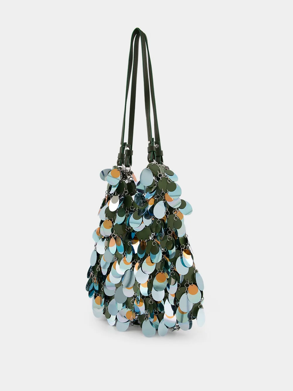 Green and Blue Sequined Shoulder Bag - Image 4