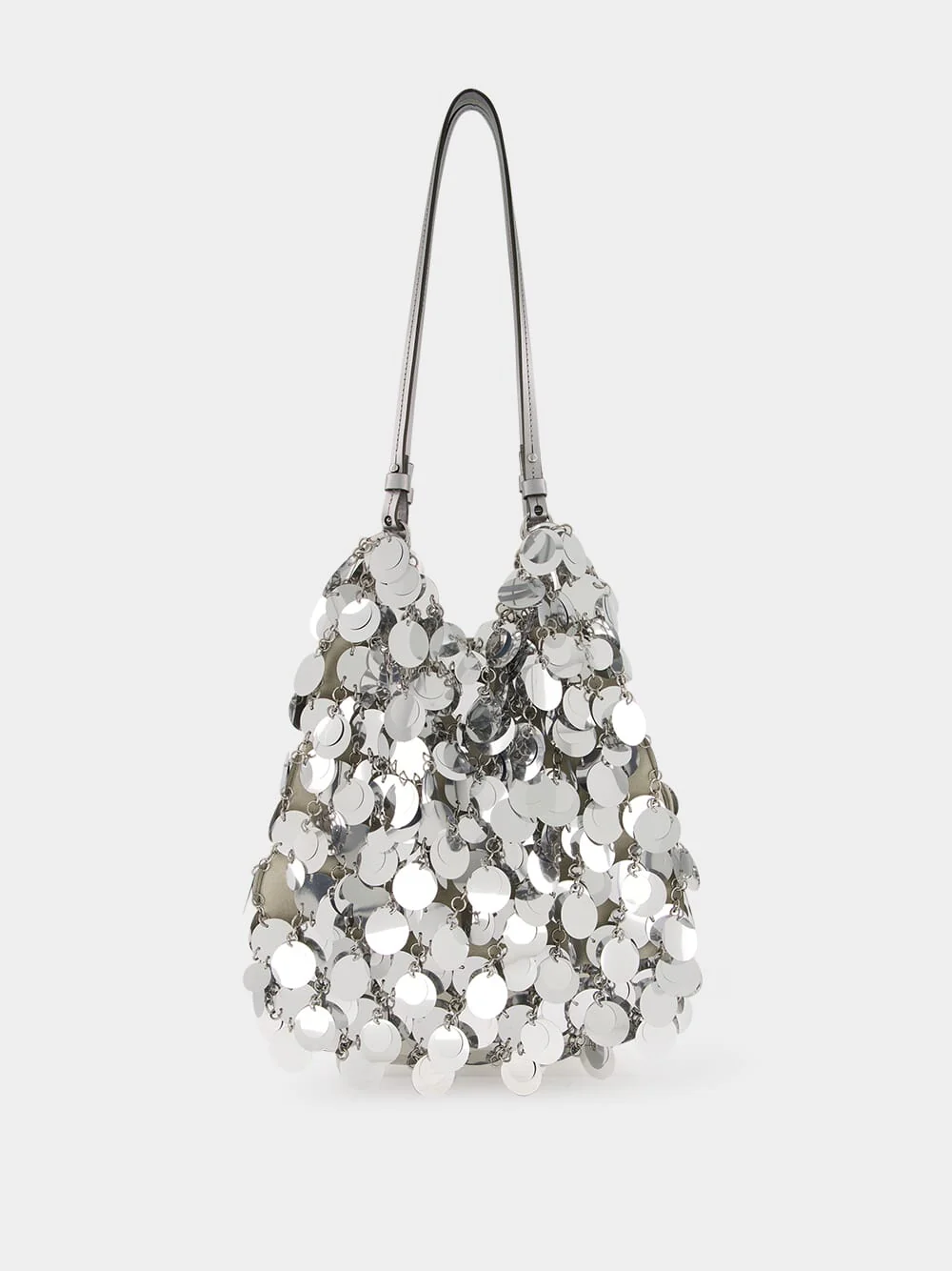 Large Silver Sparkle Disc Bag