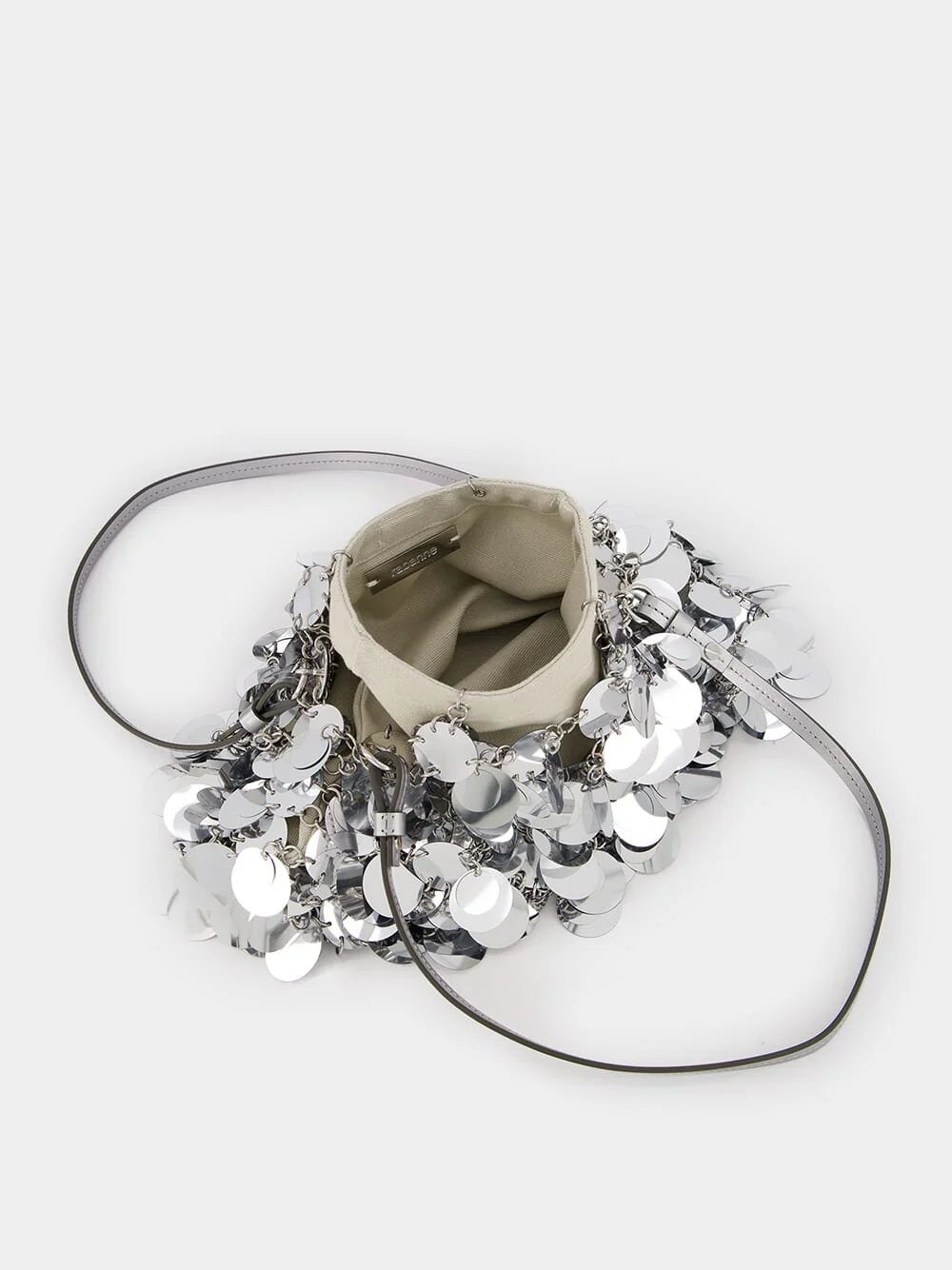 Large Silver Sparkle Disc Bag - Image 7