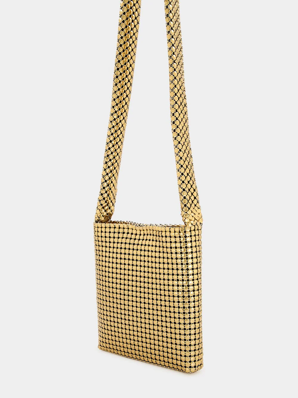 Mini Gold Pixel Mesh Bag - Image 6