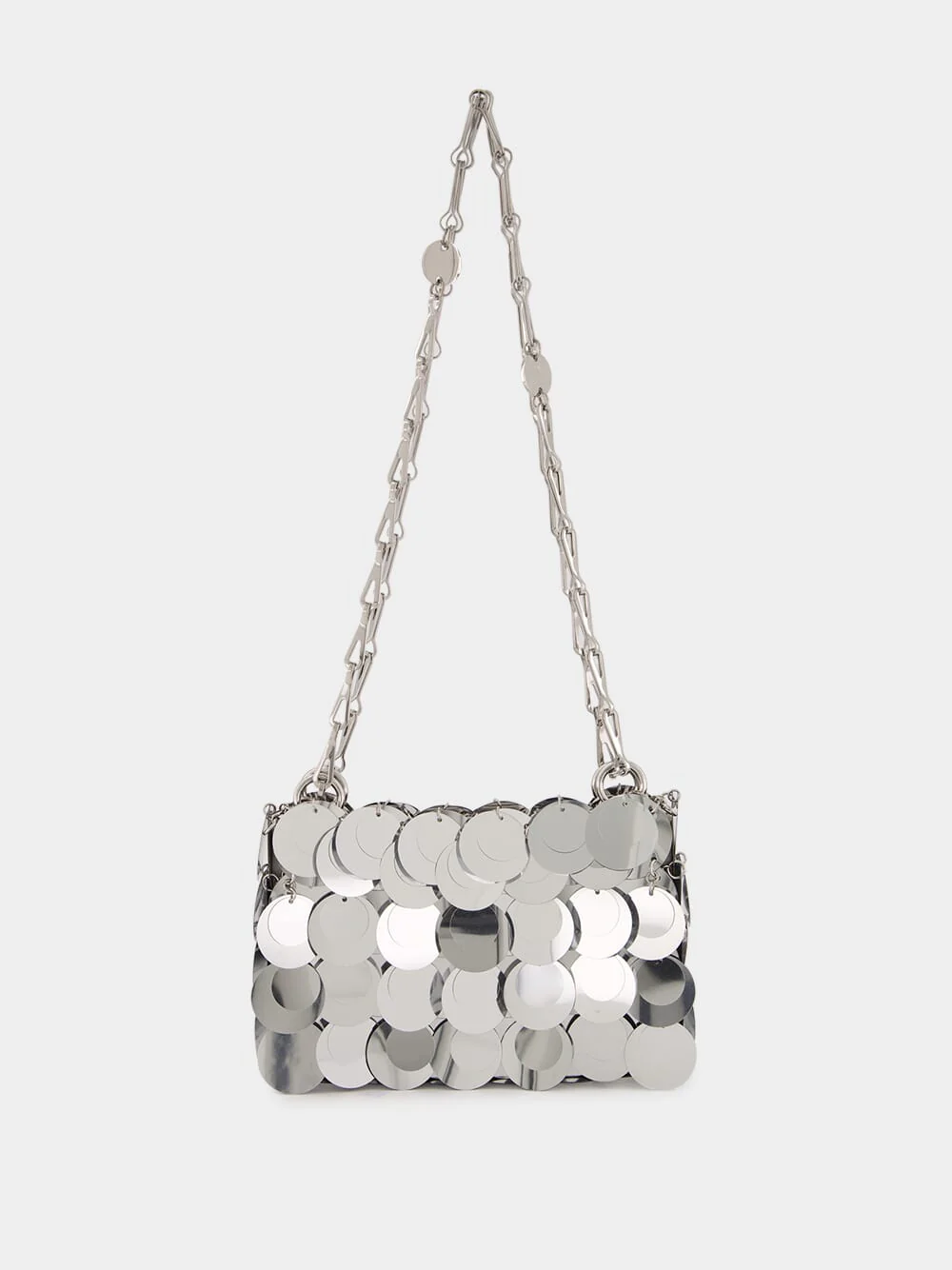 Silver Sparkle Discs Nano Bag