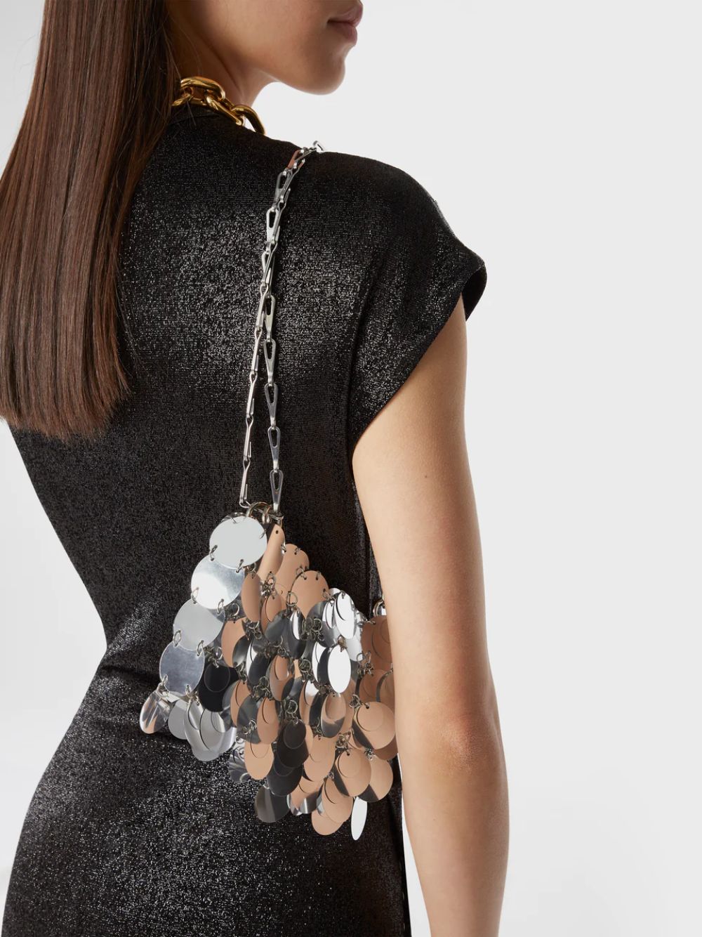 Silver Sparkle Discs Nano Bag - Image 2